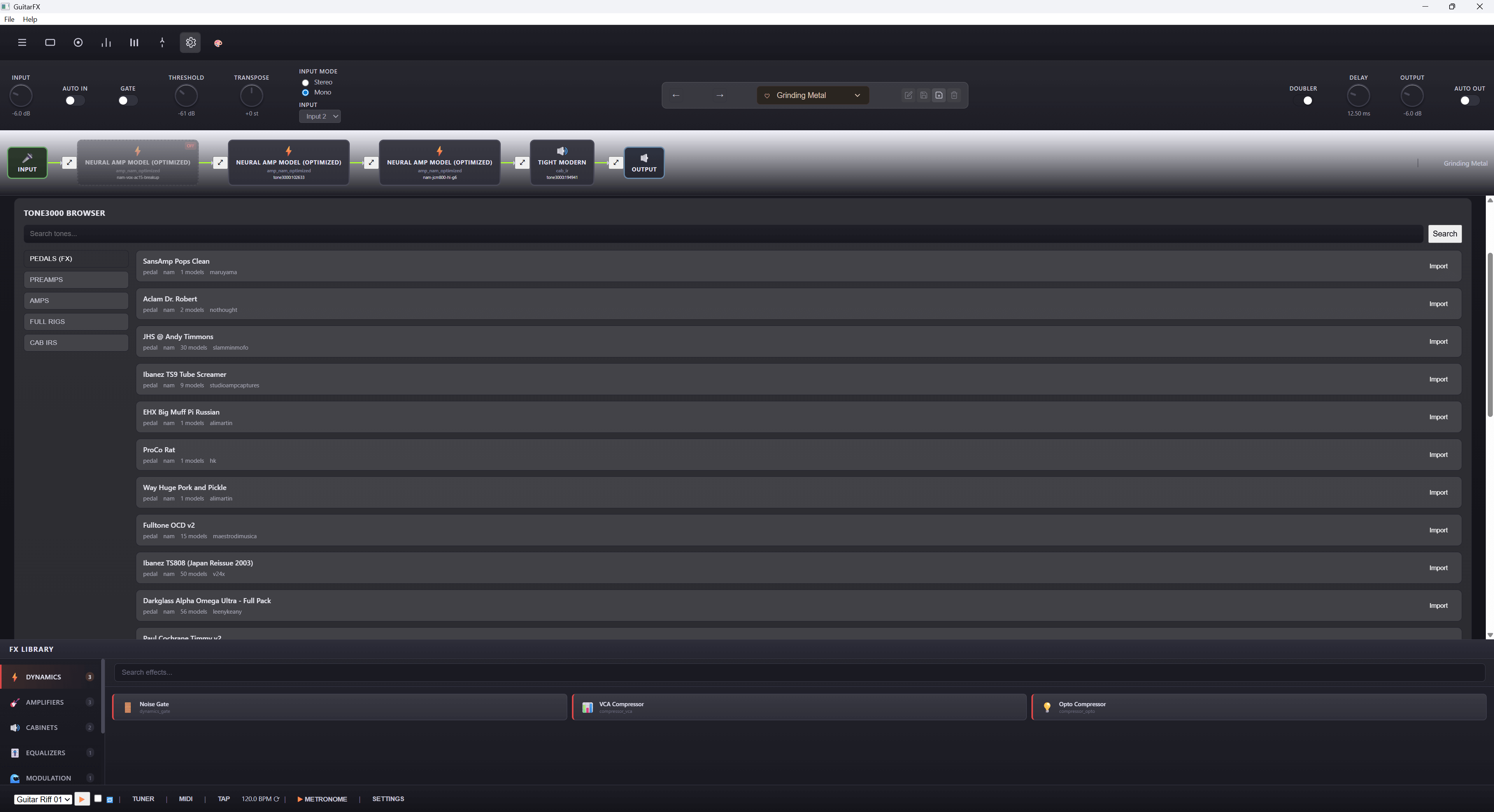 Soundshed Guitar Preset Browser